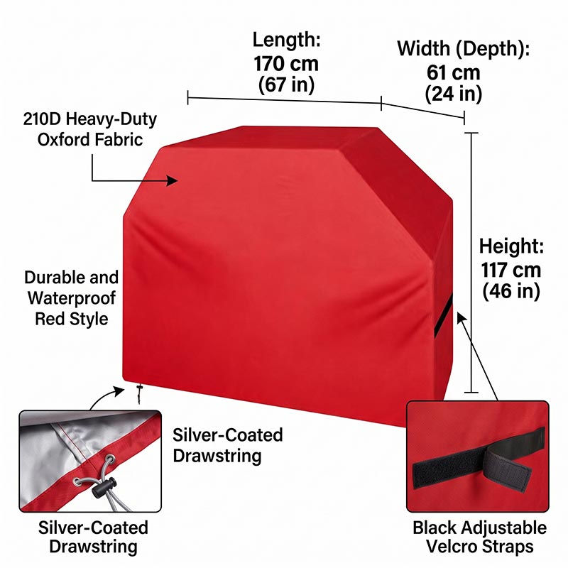 210D BBQ Cover Dustproof Water - Outdoor Camping Trolley 评论和价格