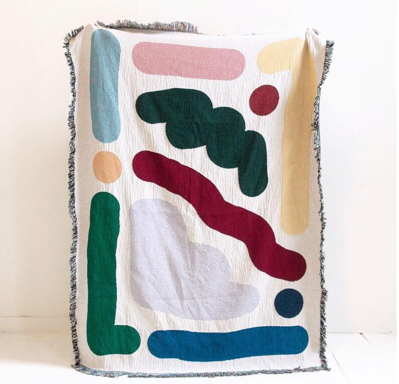 Colored Lines Cotton Travel Ca - Outdoor Camping Rugs 评论和价格