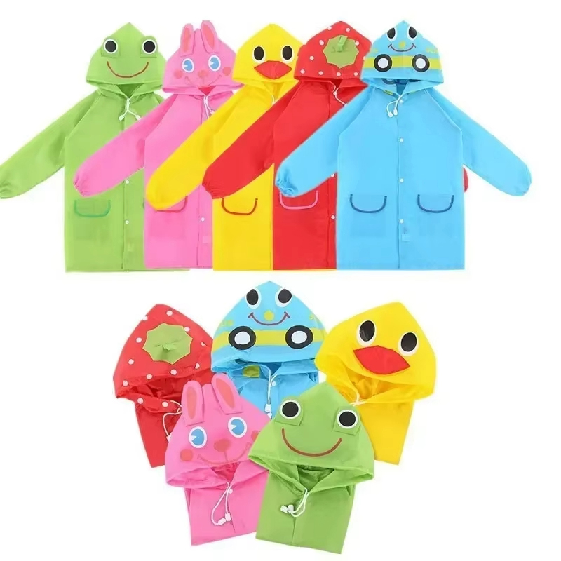 Kids Raincoat Cartoon Animal S - Camping Rain Poncho 评论和价格