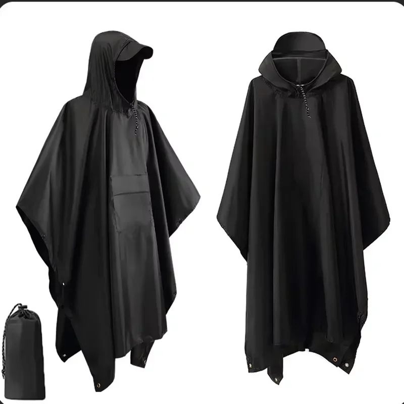 2026 3‑in‑1 Waterproof Hooded  - Camping Rain Poncho 评论和价格
