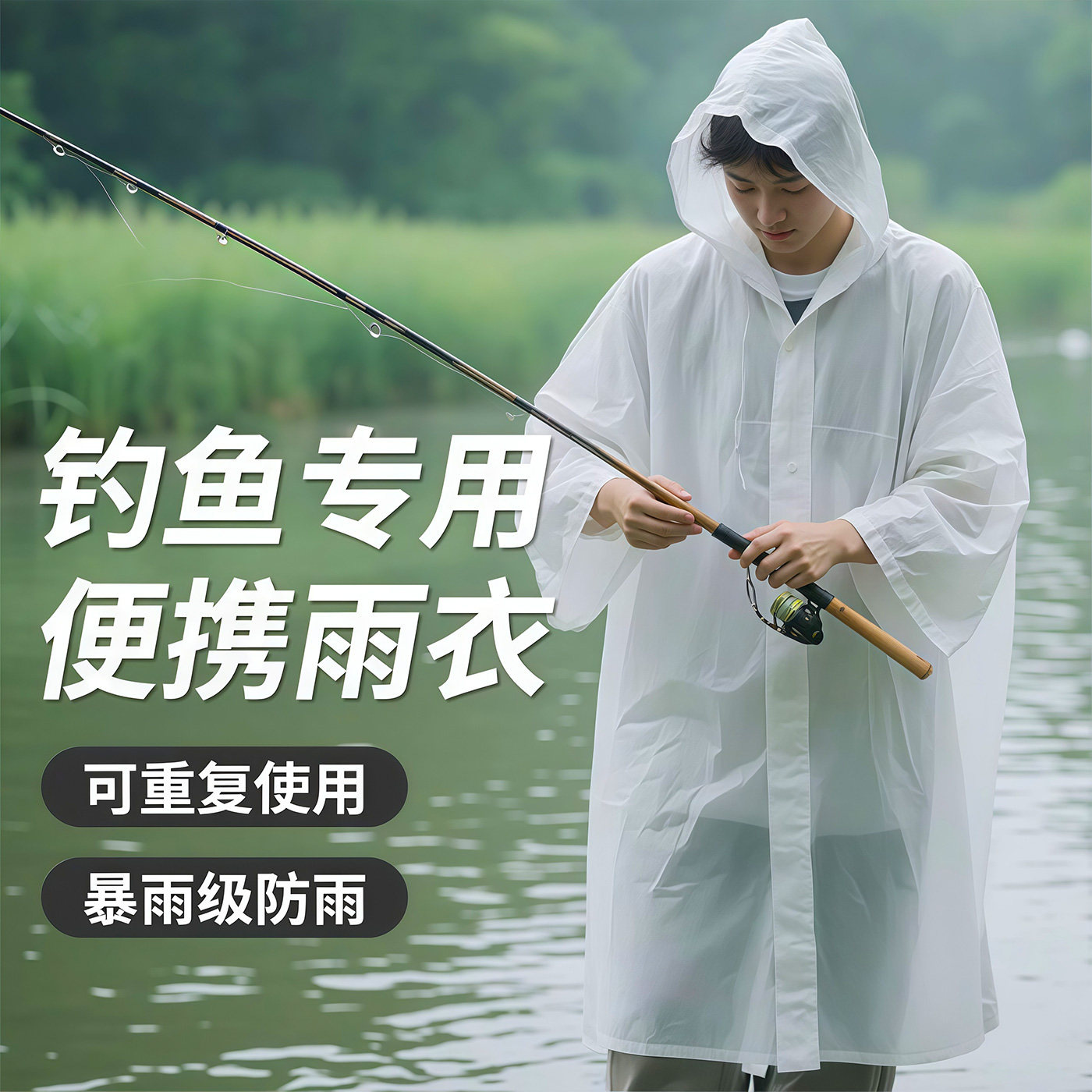 EVA Raincoat Reusable Thickene - Camping Rain Poncho 评论和价格
